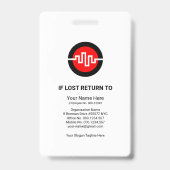 Minimalistisch-gelbe schwarze Blöcke - Vorlage-ID Ausweis (Rückseite)