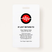 Minimalistisch-gelbe schwarze Blöcke - Vorlage-ID Ausweis (Rückseite)