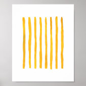 Minimalistisch Gelbe Streifen | Moderne Abstrakte  Poster (Vorne)