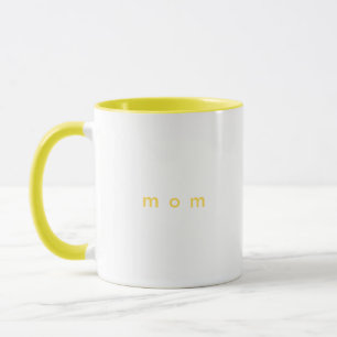 Minimalistisch-gelber benutzerdefinierter Text MIM Tasse