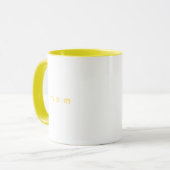 Minimalistisch-gelber benutzerdefinierter Text MIM Tasse (Vorderseite Links)