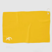 Minimalistisch Gelbes Golfhandtuch mit Monogramm (Horizontal)