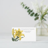 Minimalistisch-Gelblilie Visitenkarte (Stehend Vorderseite)
