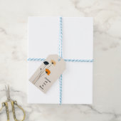 Minimalistisch-Gelbschwarz-Orange-Blume Geschenkanhänger (Mit Garn)