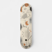 Minimalistisch Geometrie mit Terracotta und Schwar Skateboard (Vorne)