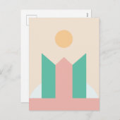 Minimalistisch geometrisch feiertagspostkarte (Vorne/Hinten)