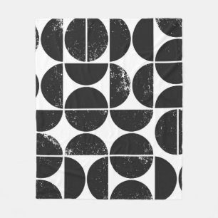 Minimalistisch geometrisch: Skandinavische Halbkre Fleecedecke