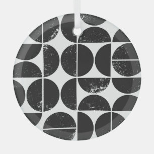 Minimalistisch geometrisch: Skandinavische Halbkre Ornament Aus Glas