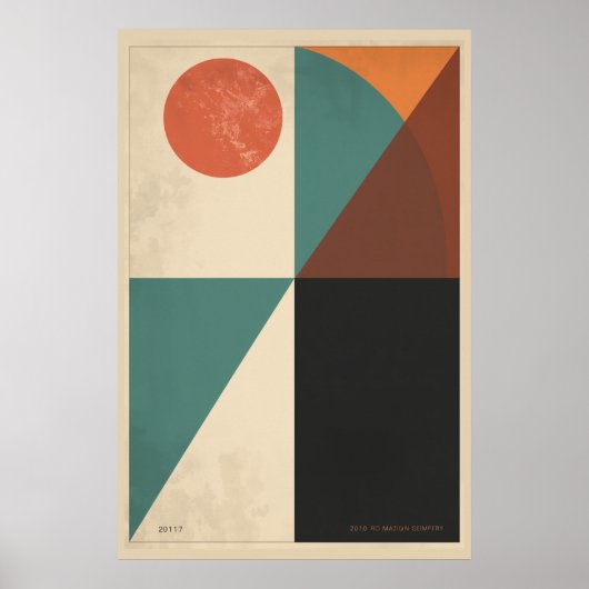 Minimalistisch geometrische Abstrakte Vektorgrafik Poster (Vorne)