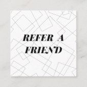 Minimalistisch geometrische Referenzkarten Empfehlungskarte (Vorderseite)