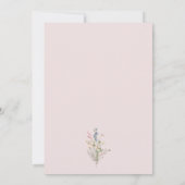 Minimalistisch geometrische Wildblume Kinderdusche Einladung (Rückseite)