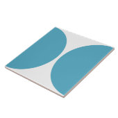 Minimalistisch Geometrischer Kreis aquamarin blau Fliese (Seite)