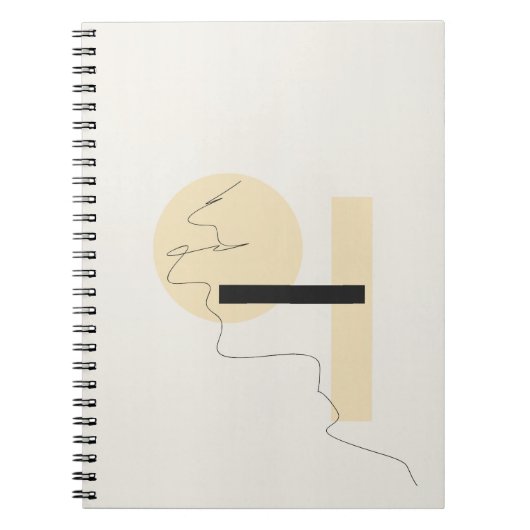 Minimalistisch Geometrisches Abstraktes Notebook Notizblock (Vorderseite)