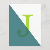 Minimalistisch Geometrisches Monogramm Postkarte (Vorderseite)