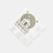 Minimalistisch Geometrisches Napkin-Design Serviette (Ecke)