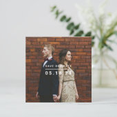 Minimalistisch Gerettet Foto Save The Date (Stehend Vorderseite)