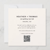 Minimalistisch Gerettet Foto Save The Date (Rückseite)