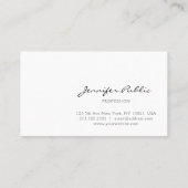 Minimalistisch Geschmackvoll und modern Beruflich Visitenkarte (Rückseite)