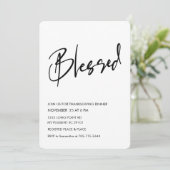 Minimalistisch gesegnetes Erntedank Einladung (Stehend Vorderseite)