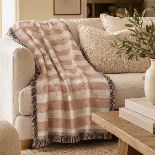 Minimalistisch gestreifte moderne Jacquard-Sondera Decke