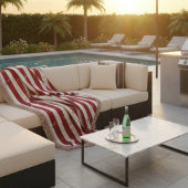 Minimalistisch gestreifte moderne Jacquard-Sondera Decke