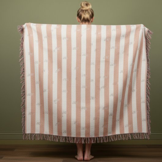 Minimalistisch gestreifte moderne Jacquard-Sondera Decke