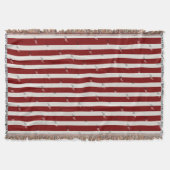 Minimalistisch gestreifte moderne Jacquard-Sondera Decke (Vorderseite)