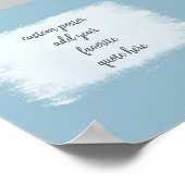 minimalistisch gestrichene Stahlblau fügen ein Ang Poster (Ecke)