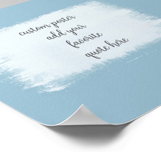 minimalistisch gestrichene Stahlblau fügen ein Ang Poster (Ecke)