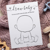 Minimalistisch Gezeichnet Baby Shower Game Card Einladung