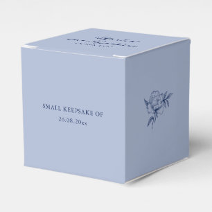 Minimalistisch gezeichnete Hochzeitsblumen Geschenkschachtel