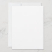 Minimalistisch gezeichnete Hochzeitskarte (Rückseite)