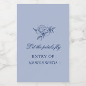 Minimalistisch gezeichnete Hochzeitsstipps-Blume Lebensmitteletikett (Einzelnes Label)