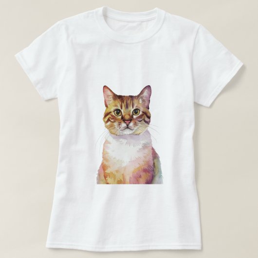 Minimalistisch Ginger Cat Inspiriert T-Shirt (Design vorne)