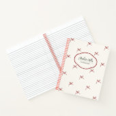 Minimalistisch Girly Coquette Bow Spiral Notizblock (Innenseite)