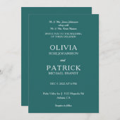 Minimalistisch Glam Wedding Einladung (Vorne/Hinten)