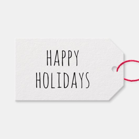 Minimalistisch glückliche Ferien. Modern Simple Ch Geschenkanhänger (Vorderseite (Horizontal))