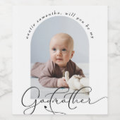 Minimalistisch Godmatervorschlag Foto Weinetikett (Einzelnes Label)