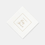 Minimalistisch Gold Baby Dusche Serviette (Ecke)