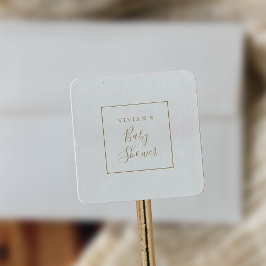 Minimalistisch Gold Baby Dusche Umschlag Aufkleber