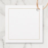 Minimalistisch Gold Baby Dusche Vielen Dank Geschenkanhänger (Rückseite)