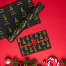 Minimalistisch Gold Black Frohe Weihnachten