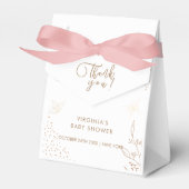 Minimalistisch Gold Blätter Butterfly Baby Dusche Geschenkschachtel (Vorderseite)