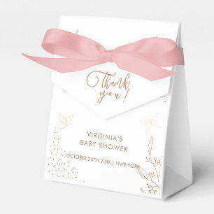Minimalistisch Gold Blätter Butterfly Baby Dusche Geschenkschachtel