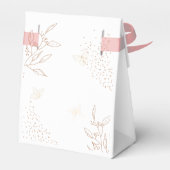 Minimalistisch Gold Blätter Butterfly Baby Dusche Geschenkschachtel (Rückseite)