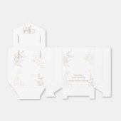 Minimalistisch Gold Blätter Butterfly Baby Dusche Geschenkschachtel (Ungefaltet)