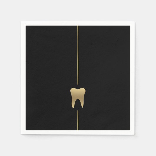 Minimalistisch Gold Dental Napkins Serviette (Vorderseite)