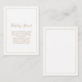 Minimalistisch-Gold-Display-Dusche Begleitkarte (Vorne/Hinten)