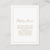 Minimalistisch-Gold-Display-Dusche Begleitkarte (Vorderseite)