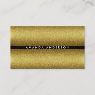 Minimalistisch Gold Glitzer Textur Visitenkarte